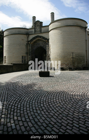 Città di Nottingham, Inghilterra. Nottingham Castle gate e entrata principale del museo del castello e la galleria d'arte. Foto Stock