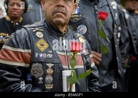 Veterani Cerimonia della Giornata nera onora i soldati che hanno combattuto nella guerra civile Foto Stock