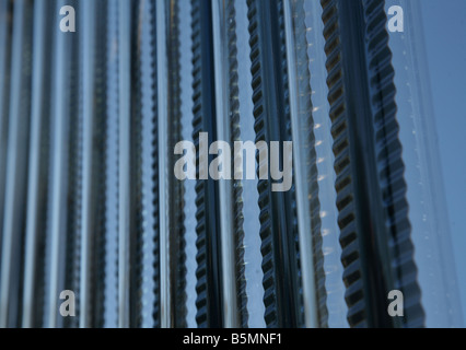 Close up termica di collettori solari utilizzati per il riscaldamento di acqua e riscaldamento di spazio Foto Stock