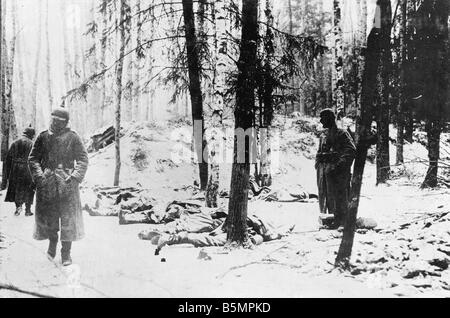 9 1916 3 18 A1 15 e Battaglia di Postawy 1916 Ger posizione Guerra Mondiale 1 anteriore orientale sconfitta delle truppe russe dopo un offen sive o Foto Stock