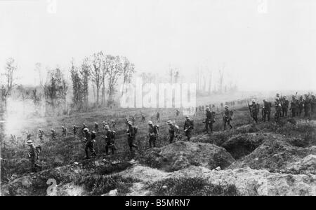 9 1918 5 29 A1 offensiva 5 maggio 1918 fanteria tedesca Guerra Mondiale 1 fronte occidentale tedesco grande offensiva Marzo Luglio 1918 Break throu Foto Stock