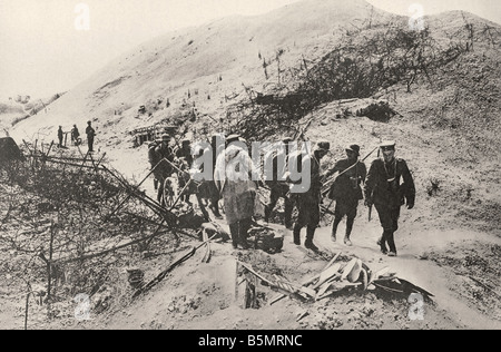 9 1918 5 29 A1 7 e offensivo Maggio 1918 mina tedesca tubi espulsori Guerra Mondiale 1 fronte occidentale tedesco grande offensiva Marzo Luglio 1918 Brea Foto Stock