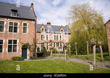 Case a schiera di il grande beghinaggio di Lovanio, Belgio. (43) Foto Stock