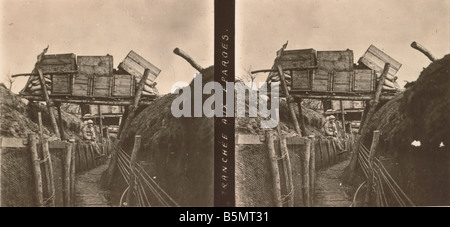 9FK 1917 3 0 A1 1 e trincea Eparges nella I guerra mondiale 1914 I Guerra Mondiale fronte occidentale una guerra di trincea in Les Eparges Dep Meues 18km così Foto Stock