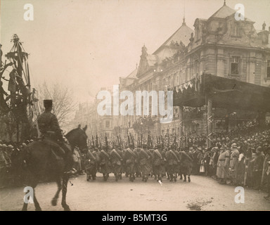 9FK 1918 11 22 A1 3 e le truppe francesi a Strasburgo 1918 Photo World War I 1914 18 fine della guerra Strasburgo è occupata dal p. Foto Stock