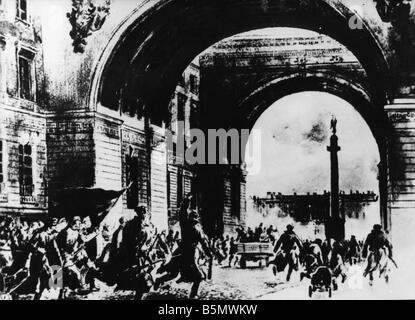 9RD 1917 11 7 A2 5 assalto al palazzo di inverno Yermolay Rivoluzione ottobre 7 8 Nov 25 26 Ott O S 1917 Storming dell'INVERNO P Foto Stock