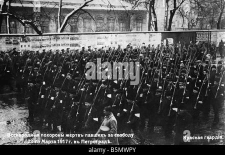 9RD 1917 3 12 A3 4 febbraio giro corteo funebre febbraio rivoluzione 12 Marzo 27 Feb O S 1917 funerali delle vittime del th Foto Stock