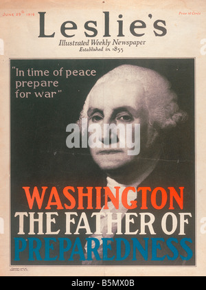 9US 1916 6 29 E1 e padre di Washington di preparazione 1916 Guerra Mondiale 1 USA prima della guerra debutto 1917 In tempo di pace a prepararsi per la guerra Foto Stock