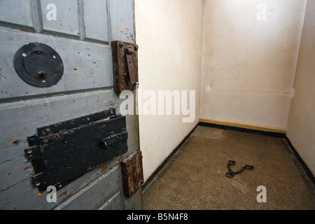 Cella nella prigione di Sighet, Romania , ora si tratta di un Museo in memoria delle vittime del comunismo e della resistenza Foto Stock