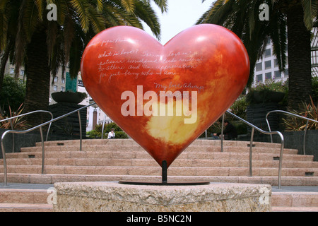 Scultura nel cuore di San Francisco Progetto, Union Square di San Francisco, California, 2008. Foto Stock