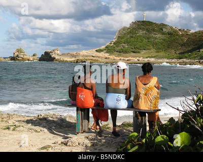 La Pointe des Chateaux vicino a Saint Francois Guadalupa Antille Francesi punto Castelli Foto Stock