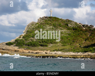 La Pointe des Chateaux vicino a Saint Francois Guadalupa Antille Francesi punto Castelli Foto Stock