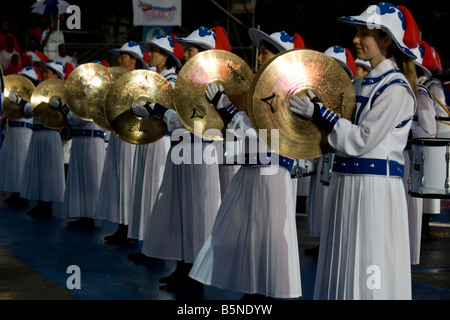 Il cinese marching band in 4 di luglio parade Foto Stock