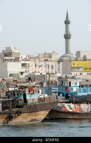 Dubai Creek dhow Foto Stock
