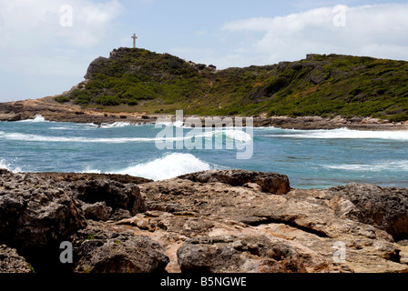 La Pointe des Chateaux vicino a Saint Francois Guadalupa Antille Francesi punto Castelli Foto Stock