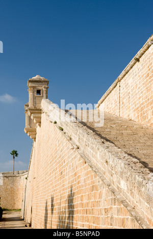 Le pareti della Cittadella Vecchia ACCO WESTERN GELILEE ISRAELE Foto Stock