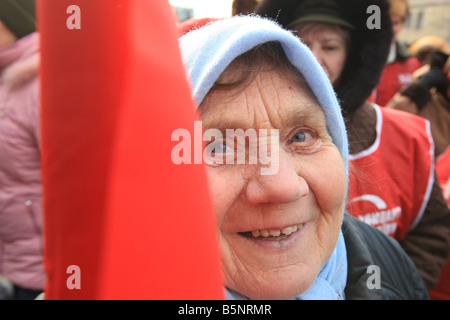 Celebrazione del 90 ° anniversario del grande ottobre rivoluzione socialista Foto Stock