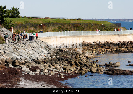 Cliff Walk in Newport, Rhode Island Foto Stock