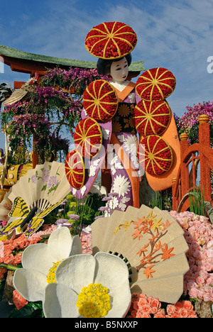 Rose Parade Torneo di flottazione volontari' Trofeo "Festival dei Fiori" città di Torrance Pasadena CA Los Angeles California Foto Stock