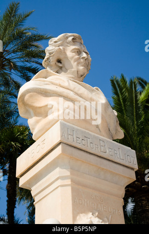 Statua in onore di Hector Berlioz, Monte Carlo, Monaco, Francia Foto Stock