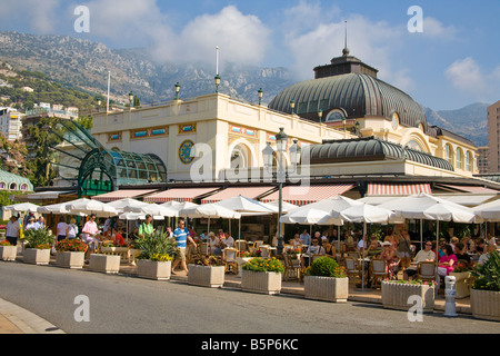Il Cafe de Paris, Place du Casino, Monte Carlo, Monaco, Francia Foto Stock