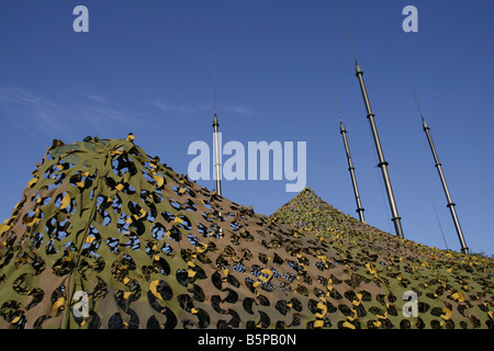 Il camuffamento militari esercito base tenda a open day Foto Stock