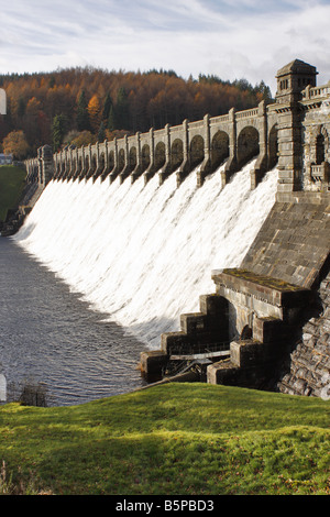 Diga di Vyrnwy visto dall'estremità nord Foto Stock