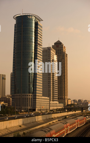 RAMAT GAN SKYLINE AYALON HIGHWAY TEL AVIV ISRAELE Foto Stock