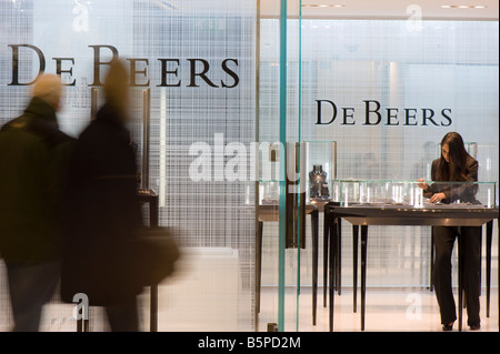 DE BEERS diamond gioielleria Westfield Shopping Centre Città Bianca sviluppo W12 London Regno Unito Foto Stock