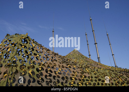 Il camuffamento militari esercito base tenda a open day Foto Stock