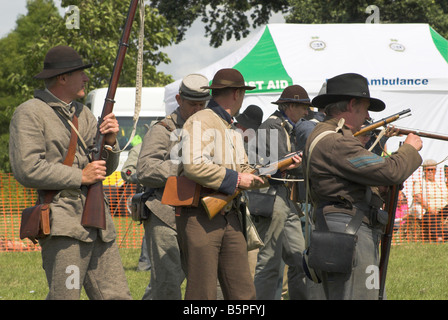 I soldati della Confederazione - Borde Hill Country Fair, West Sussex. Foto Stock