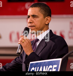 Barack Obama batte per ufficio del Presidente degli Stati Uniti 2008 Foto Stock
