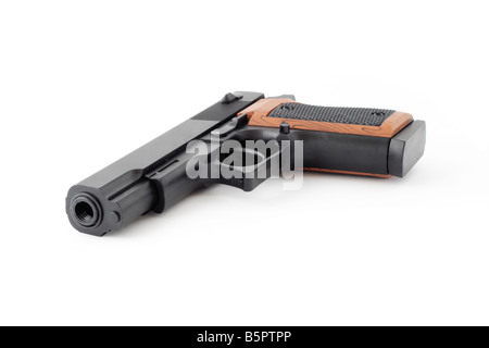 Pistola giocattolo isolati su sfondo bianco Foto Stock