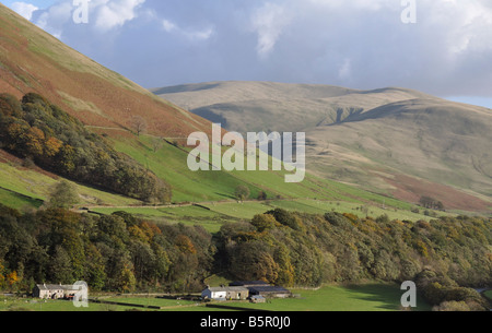 Howgill fells Cumbria Inghilterra dalla foresta Grayrigg Foto Stock