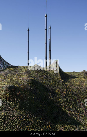 Il camuffamento militari esercito base tenda a open day Foto Stock