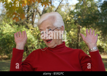 Look spontanea di sorpresa Foto Stock