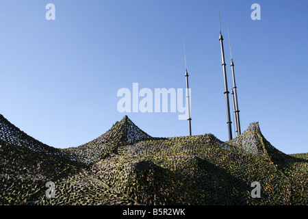 Il camuffamento militari esercito base tenda a open day Foto Stock