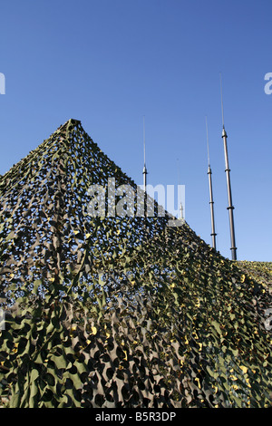 Il camuffamento militari esercito base tenda a open day Foto Stock