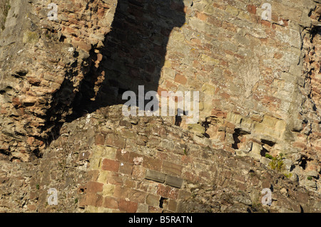 Dettaglio delle rovine del castello di Bridgnorth Foto Stock