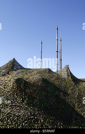 Il camuffamento militari esercito base tenda a open day Foto Stock