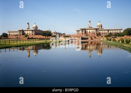 Segretariato di Delhi Nuova Delhi India da Sir Herbert Baker. Foto Stock