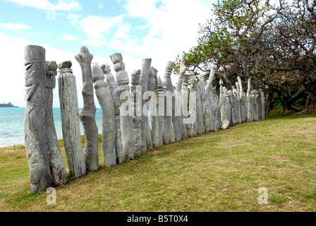 Totem l'isola dei Pini Nuova Caledonia Foto Stock