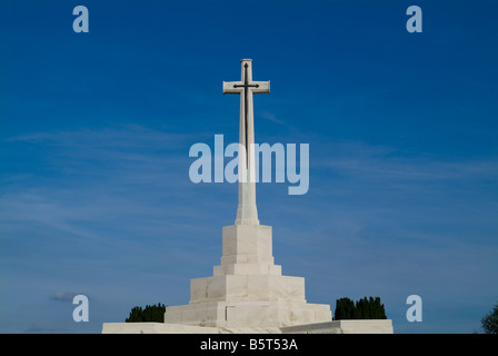 Poligono cimitero di legno, Buttes cimitero e Tyne Cot cimitero vicino Ypres, in Belgio. Famoso WW1 scene di battaglia e di grave cantieri. Foto Stock