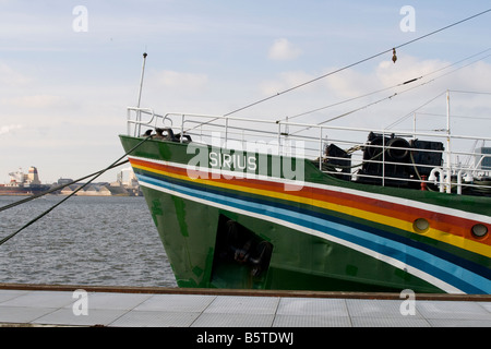 Vintage Greenpeace nave Sirius in Amsterdam Foto Stock