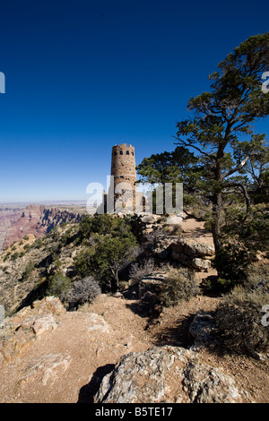 South Rim Grand Canyon vista Dersert Watchtower Arizona Foto Stock