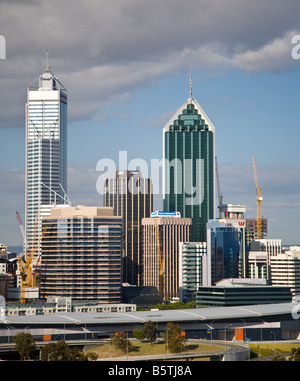 La città di Perth skyline da Kings Park Foto Stock