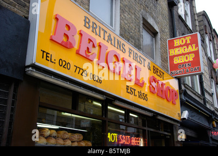 Negozio di Beigel in Brick Lane London Inghilterra England Foto Stock