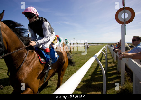 La razza Jersey Club Les Landes Race Course Jersey ,le Isole del Canale della Manica UK Regno Unito GB Gran Bretagna Foto Stock