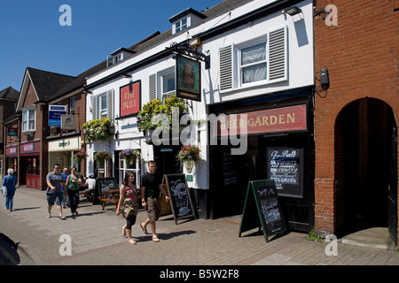 Newmarket Town Center case tipiche Suffolk REGNO UNITO Foto Stock