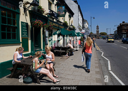 Newmarket Town Center case tipiche Suffolk REGNO UNITO Foto Stock